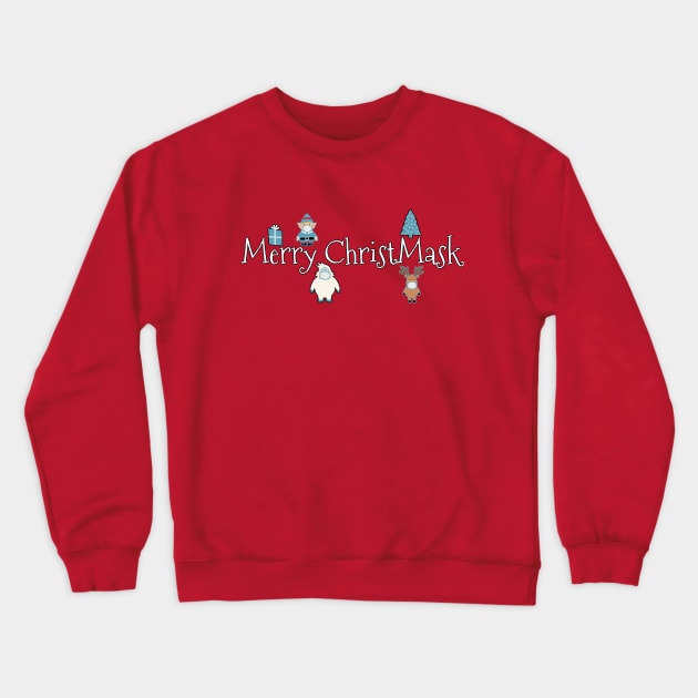 Merry ChristMask Crewneck Sweatshirt by Planet Fan Cave